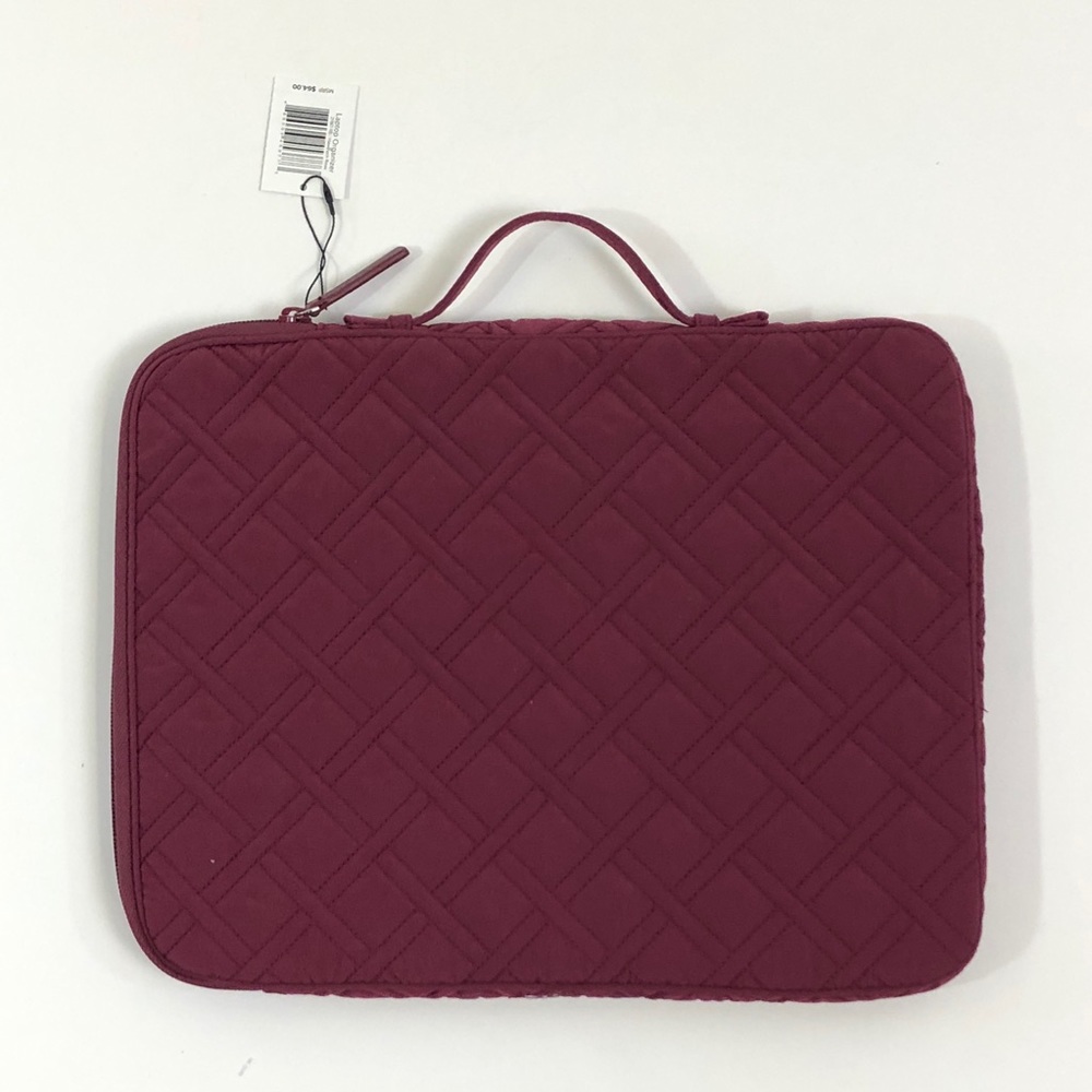 NWT Vera Bradley Maroon Quilted Laptop Organizer - Picture 2 of 6